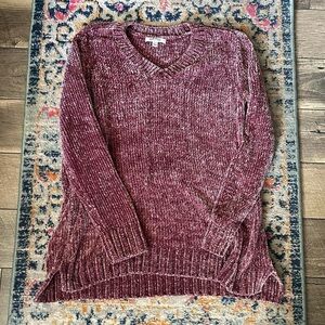 Mauve knit sweater 🍇